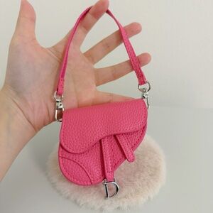 Mini Saddle Bag Charm Barbie Pink